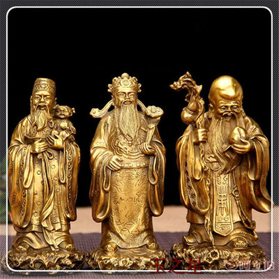 玉之星銅器工藝品 以福祿壽三星擺件，為家居與事業(yè)招財(cái)納福